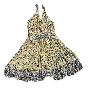 Angie Women's Twist Front soft girl fairy cottage core Tiered Dress-L